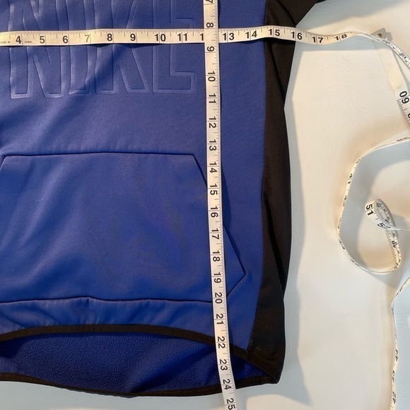 Nike Therma-Fit Pull Over Hoodie Sweatshirt Blue/Black Size XS - Picture 3 of 7